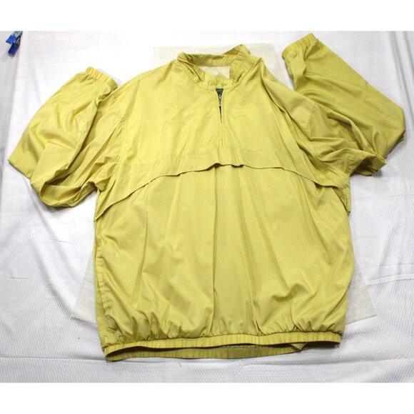 Descente International Collection Mens Yellow Windbreaker Jacket Rock Barn Golf - Picture 1 of 11
